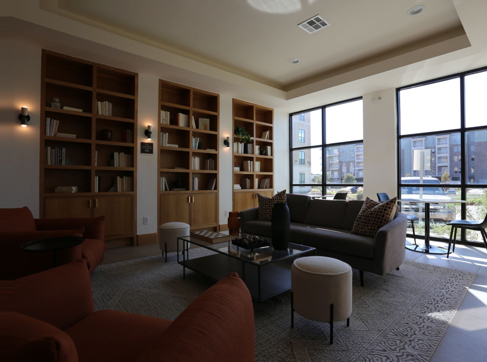 A library lounge, straight from the camera